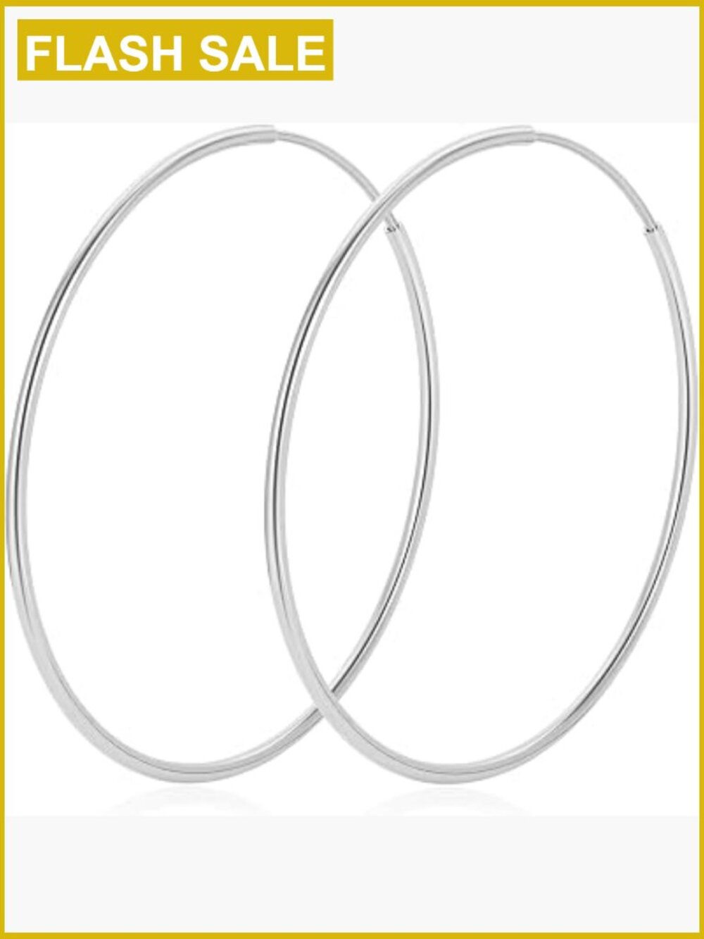 925 Sterling Silver Thin Hoop Earrings Hypoallergenic Lightweight 14k Gold